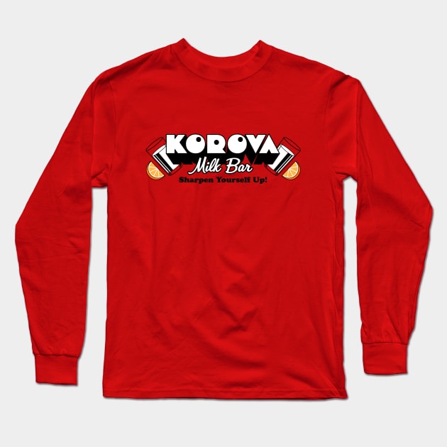 Korova Milk Bar Long Sleeve T-Shirt by Woah_Jonny